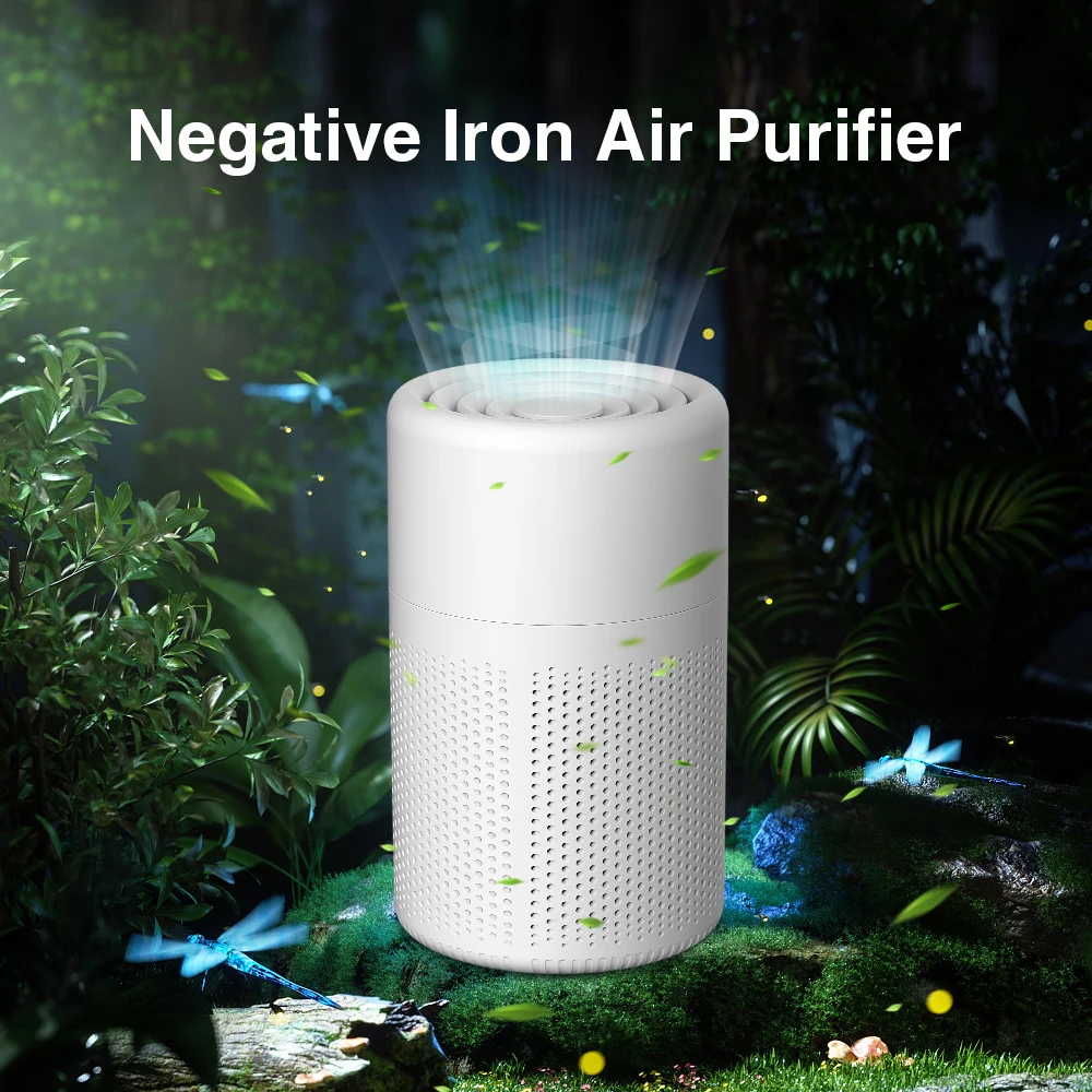 Air Purifier With Activated Carbon Home HEPA Filter Deodorizer Air Purifier Smoke Odor Negative Ion Generator Car Air Freshener