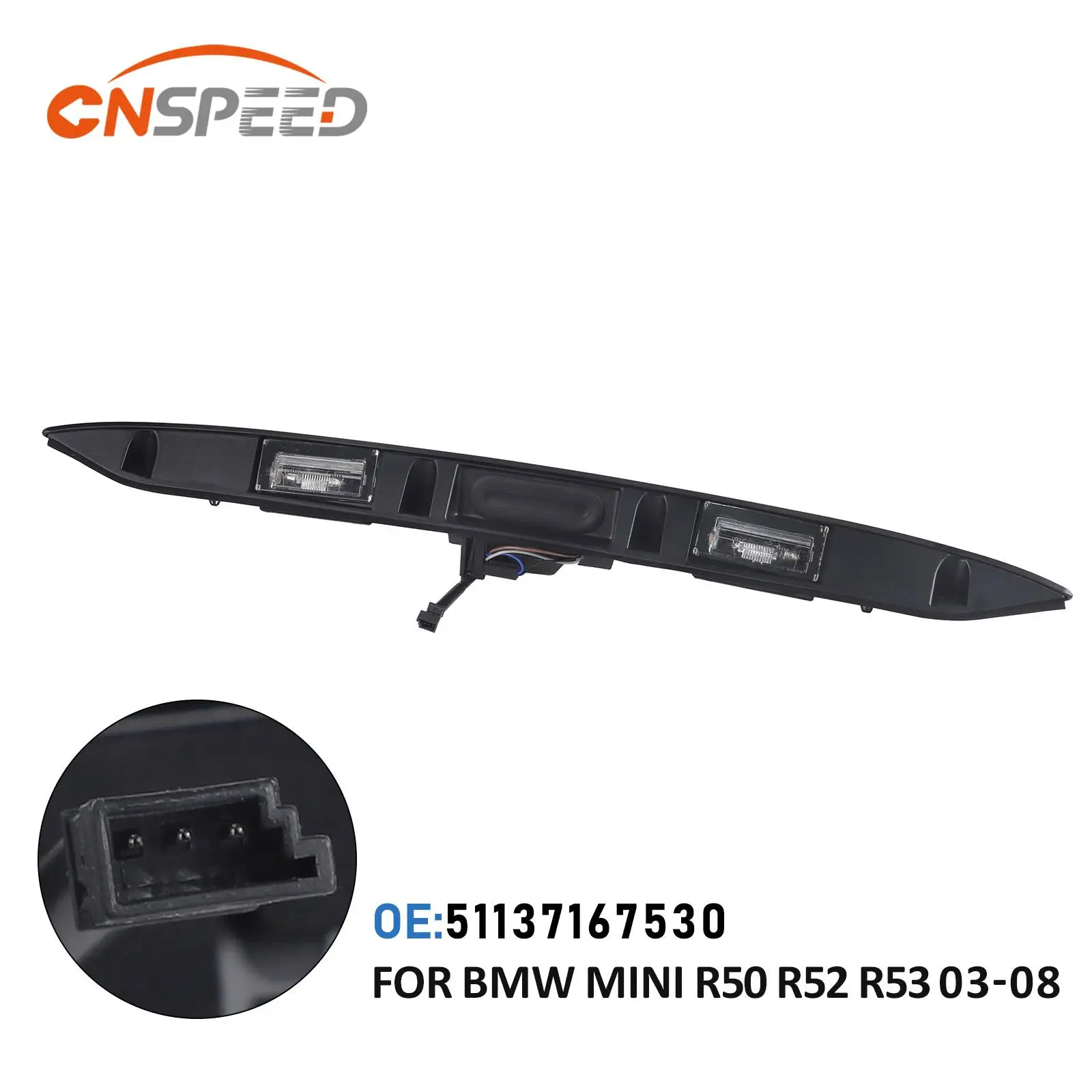 

51137167530 Черная задняя ручка люка багажника с лампой для BMW Mini Cooper R50 R52 R53 2002-2008 годов, переключатель задней двери автомобиля