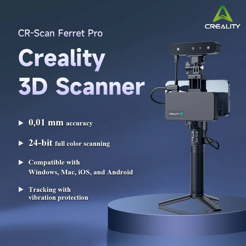 Creality-3D CR-scan Ferret Proハンドヘルドスキャナー,防振