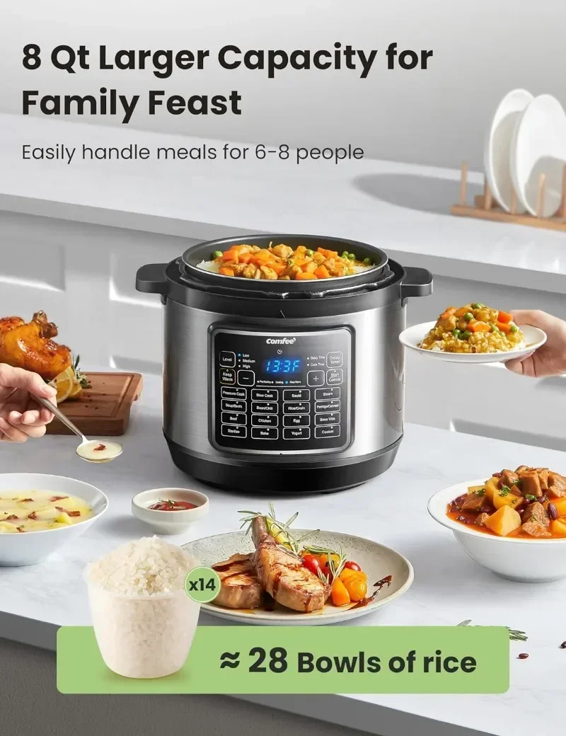 

ez COMFEE’ 16 in 1 Electric Pressure Cooker,Multi Cooker,Non-Stick Pot,Yogurt Maker,Rice Cooker,Sauté Steamer