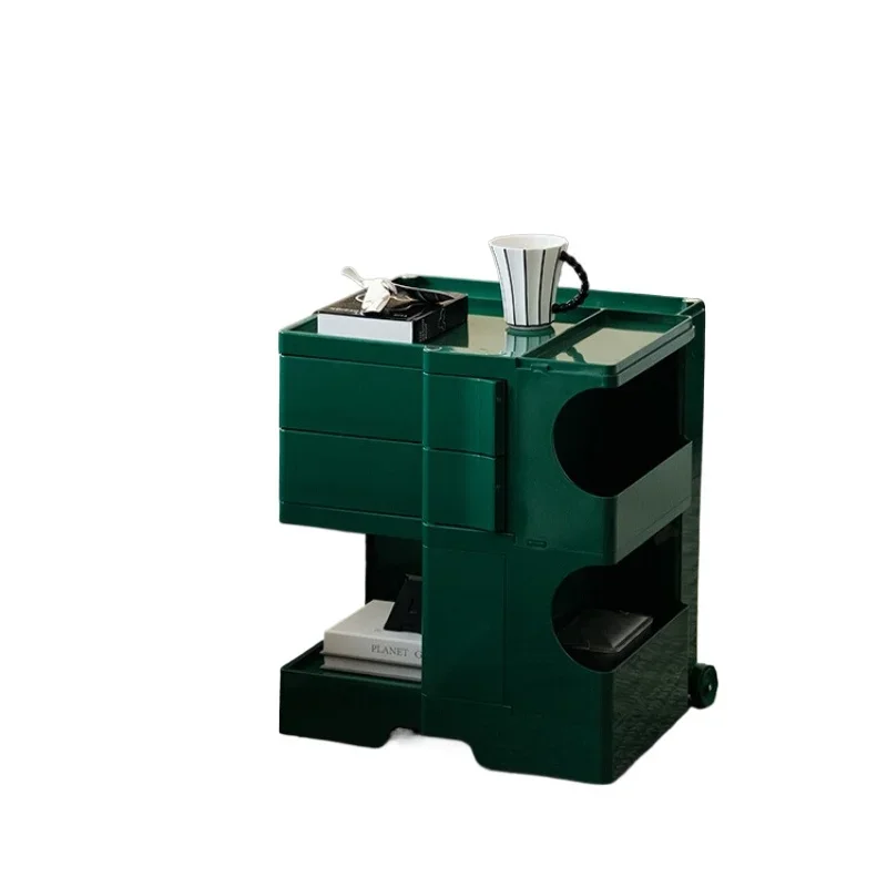 

Nordic creative locker, modern simple bedside table, bedside Internet celebrity living room movable snack cart storage cabinet