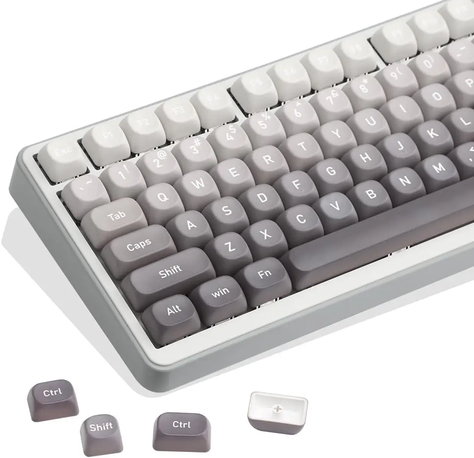 

GMK dust key cap 126 keys PBT material MOA height five surface thermal sublimation process suitable for a variety of mechanical