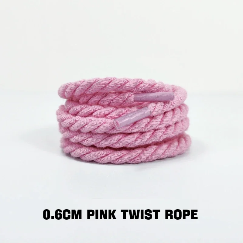Neue runde Schnürsenkel, 0,6 cm dick, Baumwoll-Schnürsenkel, gedrehte Schnürsenkel, geeignet für Sneaker, Stiefel und andere Schuhe, 1 Paar. – Detail 12