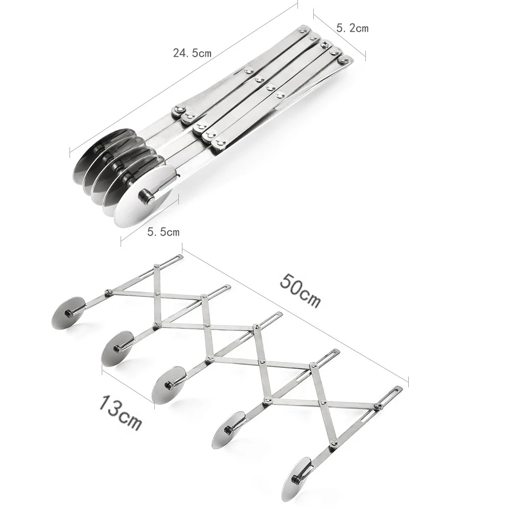 3/5/7 Räder Cutter Teig Teiler Seite Pasta Messer Flexible Roller Klinge Pizza Gebäck Schäler Edelstahl Backformen Werkzeuge – Detail 12