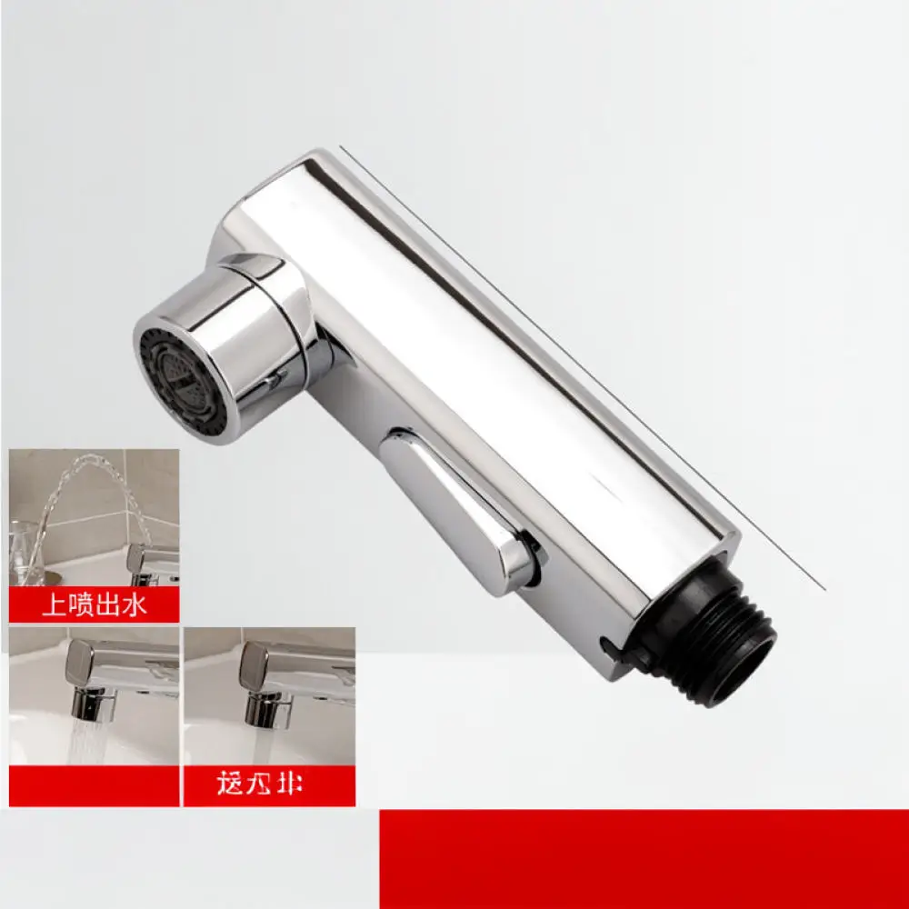 Durable ABS Bathroom Sink Faucet Sprayer Head Pull Out Swivel Nozzle Replacement Part For Basin Tap Anti Splash