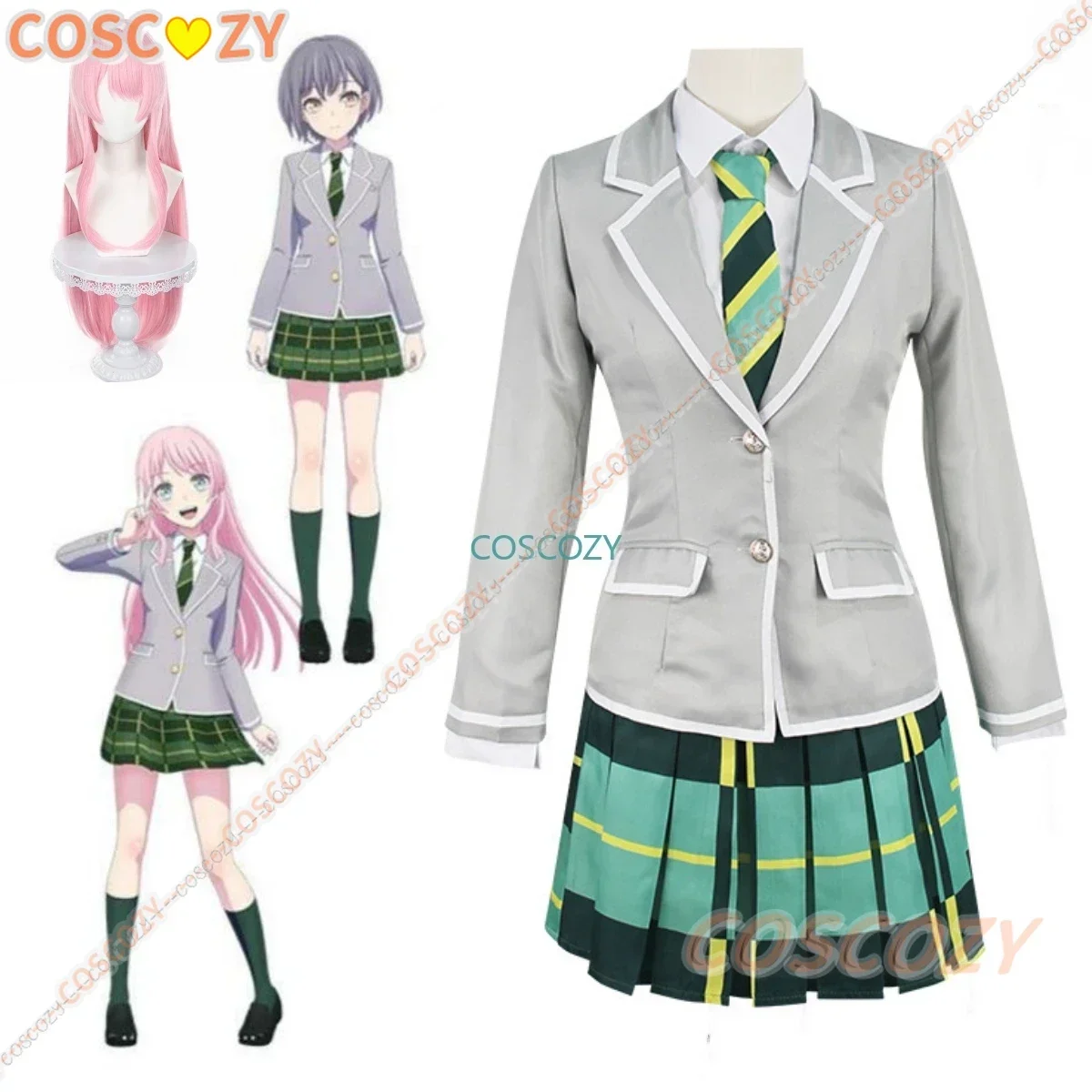 

BanG Dream! Takamatsu Tomori Cosplay Costume It's MyGO!!! Anon Chihaya School Uniform Lovely Wig Shirt Skirt Uniform