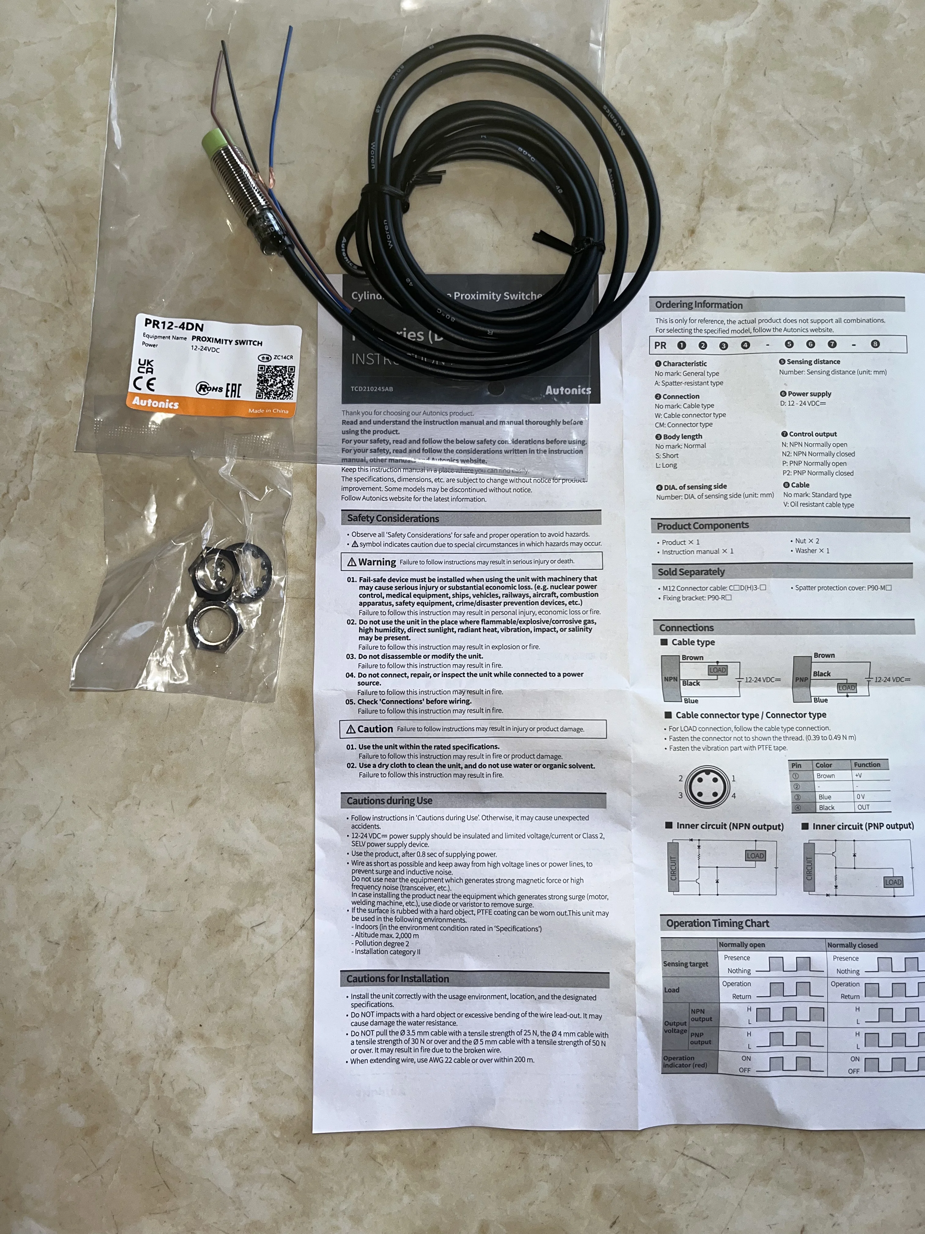 

Autonics proximity sensor PR12-4DN PR12-4DP PR12-4DN2 PR12-4DP2