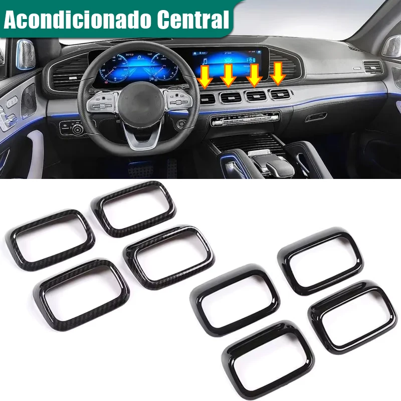 

Пара Mercedes Benz GLE аромат W167 V167 GLE350/400d/450 GLE53AMG GLS X167 GLS450 cubierta de marco de air acondicionad