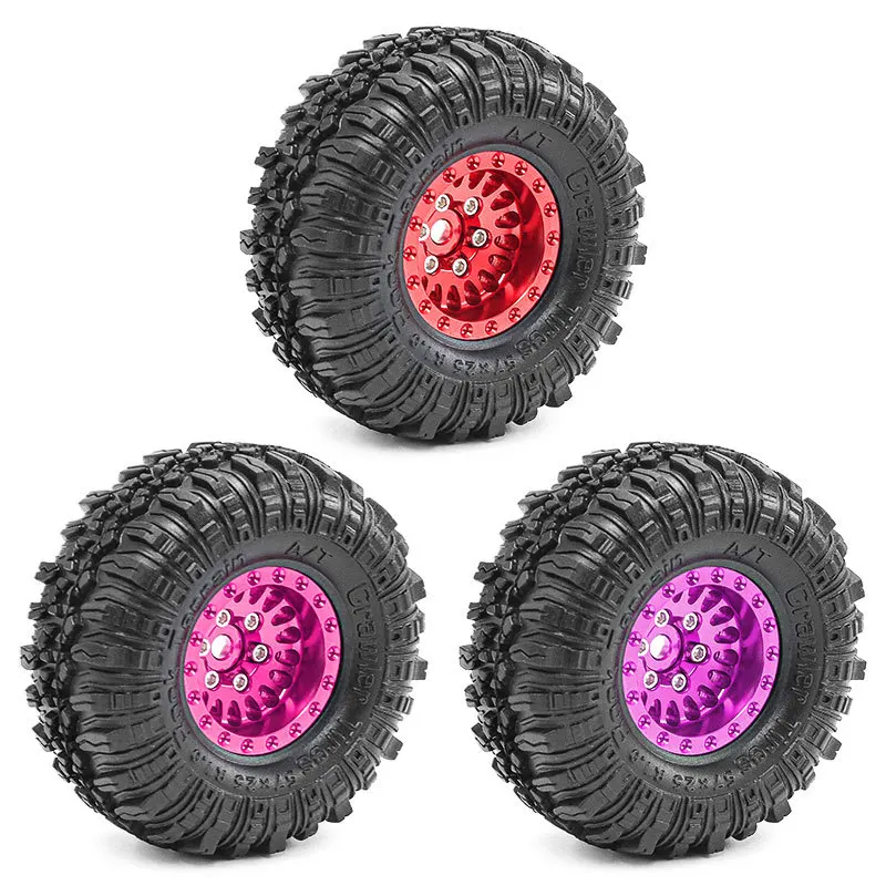 

rawler Upgrade Metal Wheels for TRX4M 1/18 SCX24 AX24 1/24 Aluminum Rims with 1.0 Tires FMS FCX24 Wheels