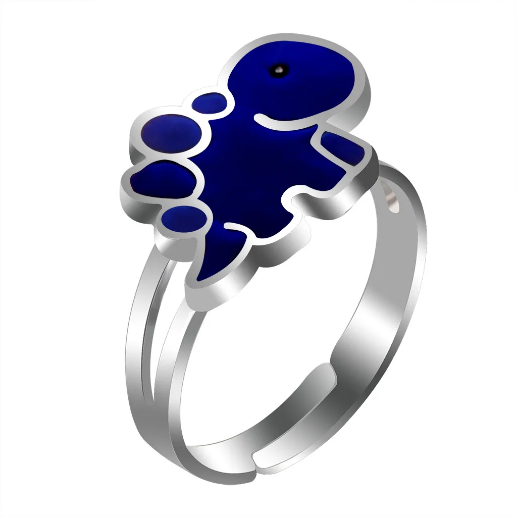 Cartoon Ring Adjustable Size Women's Fashion Ring Thermochromic Ring Color-changing For Party Fashion Statement Piece Suitable