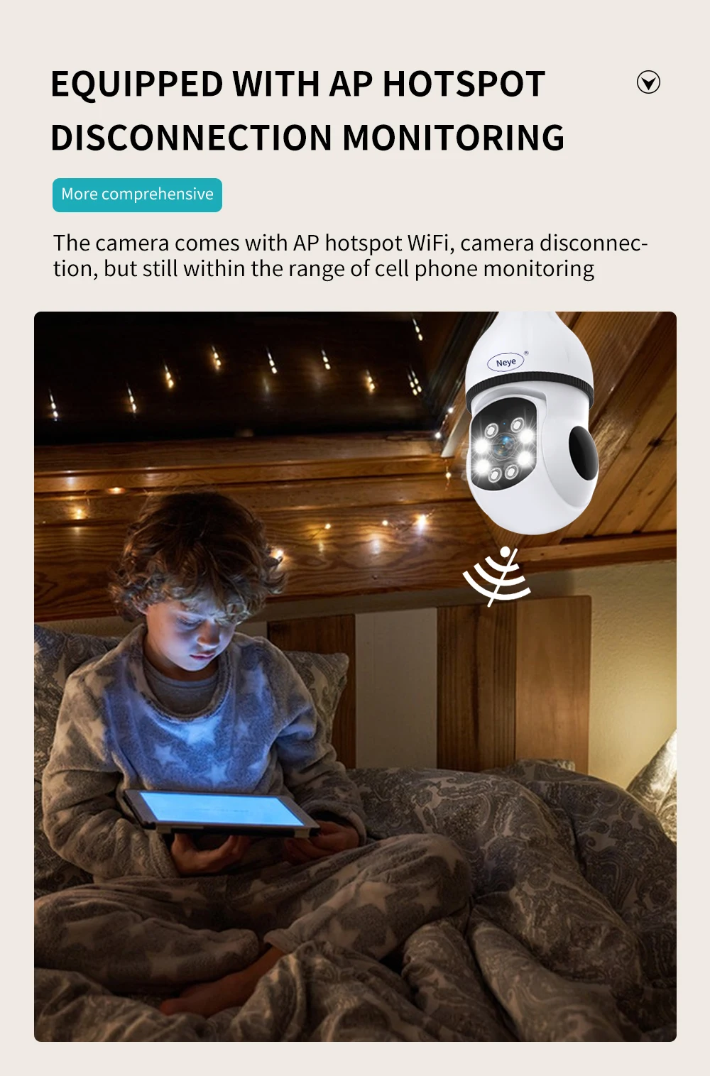 Neye S20 8MP/4K WiFi Smart Home Sicherheit Kamera 1080P HD 10X Digital Zoom PTZ IP Kamera automatische Tracking Sicherheit Überwachung – Detail 2