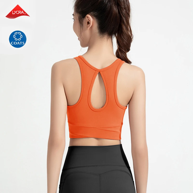 

INLUMINE Fixed One-Piece Water Drop Beauty Back Yoga Vest Sports Bra Women Running High-Intensity Shockproof Fitness Underwear