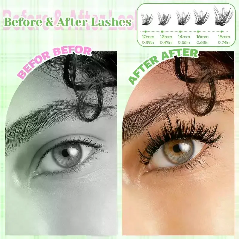 ナチュラルルックつけまつげ　ウィスピー風クラスターデザイン　 - Eyelash Extension Natural Look のレビューと価格