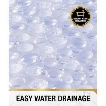 浴缸防滑墊 27x15 英吋 橢圓形泡泡浴缸墊 浴室適用 可機洗 附吸盤和排水孔 6 最佳銷售 浴室墊 - №6