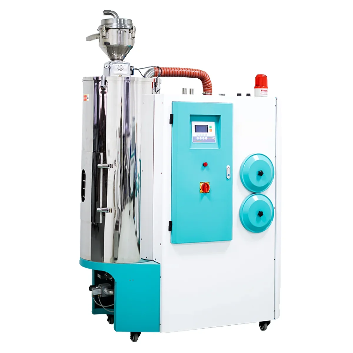 Three machine integrated dehumidification dryer with fully automatic feeding and plastic dehumidification