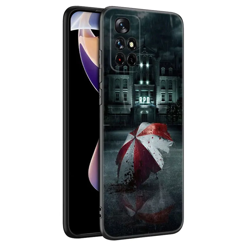 Game R-Resident E-Evil Black Silicone Phone Case For Xiaomi Redmi Note 10 11 11S 12 13 4G 8 9 11T Pro 5G Plus 8T 9S 10S 12S