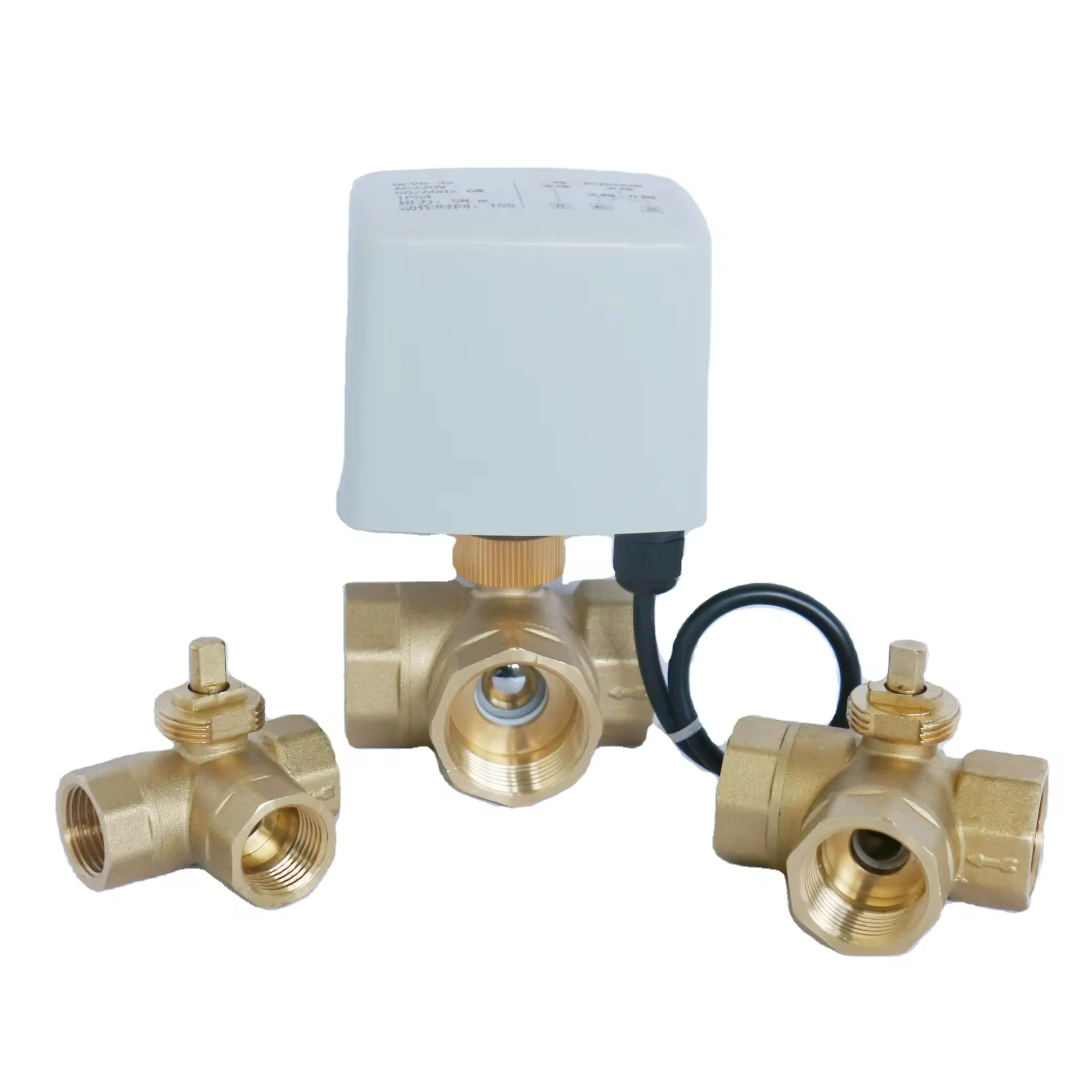 Electric ball valve High temperature three-way valve 1/2 3/4 1 inch size AC220v AC24v AC12v DC24V