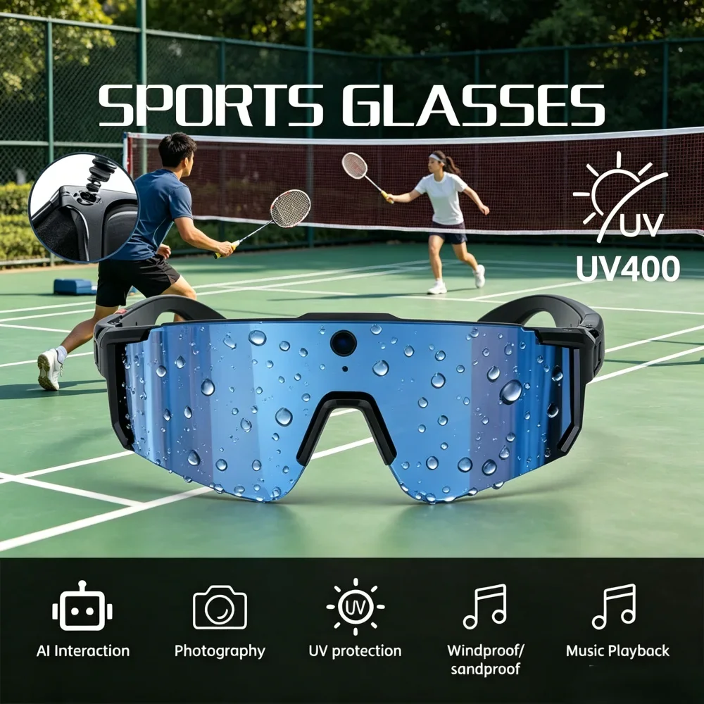 

Men’s Cycling 4K Polarized AI Smart Sunglasses, 800W HD Camera, Bluetooth Call & Real‑Time Translation