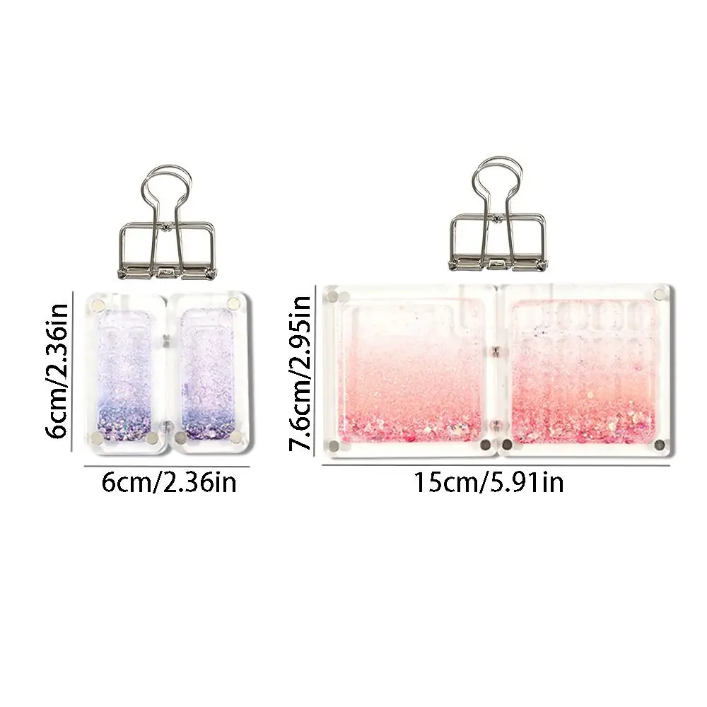 Палитра акриловых акварельных красок, магнитная коробка для пигментов сверкающей краски, водонепроницаемая складная пустая коробка для красок, студенческая коробка