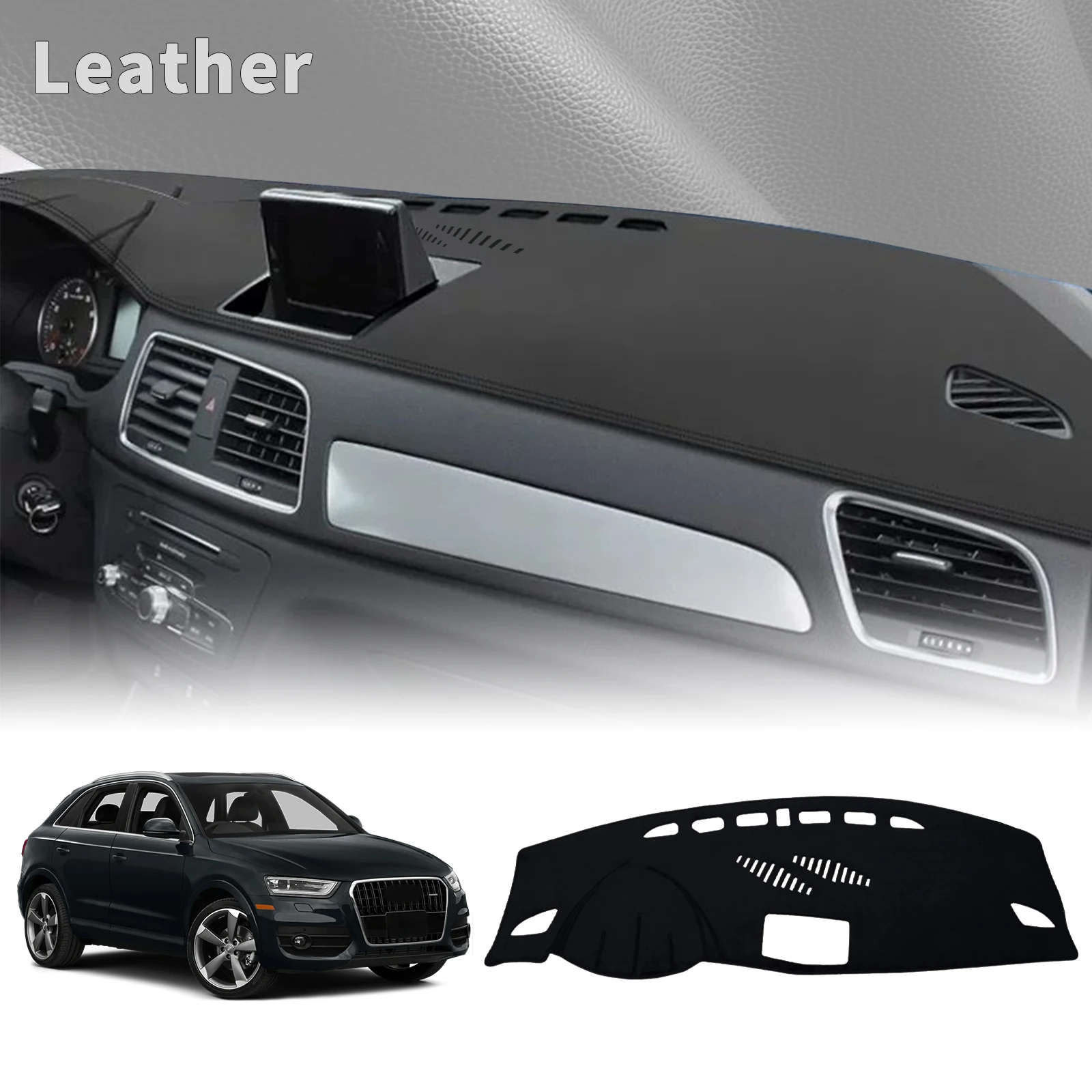 

fit for Audi Q3 8U 2012 2013 2014 2015 2016-2018 Dashmat Dashboard Cover Pad DashMat Sunshade Protective Carpet Car Accessories