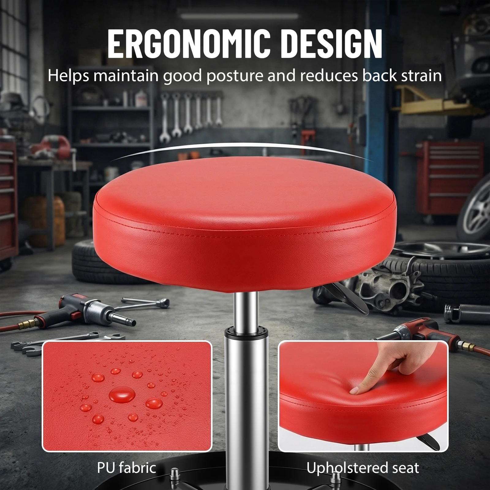 Obrázek 5: Mechanik stolice - nastavitelný kolejových stolice s 360à° otočný & heavy-duty design