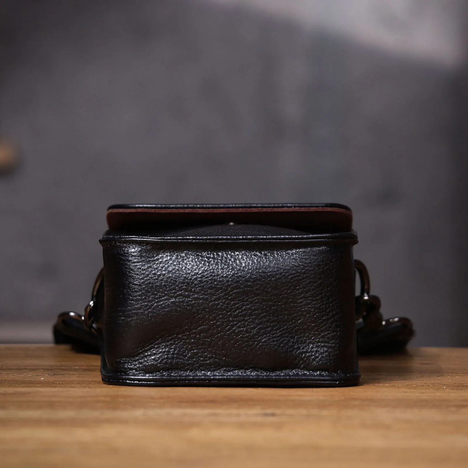 Echte Leder-Umhängetasche für Herren, Crossbody-Taschen, einfache Rindsleder-Gürteltasche, hochwertiges, pflanzlich gegerbtes Leder, modisch und lässig – Detail 26