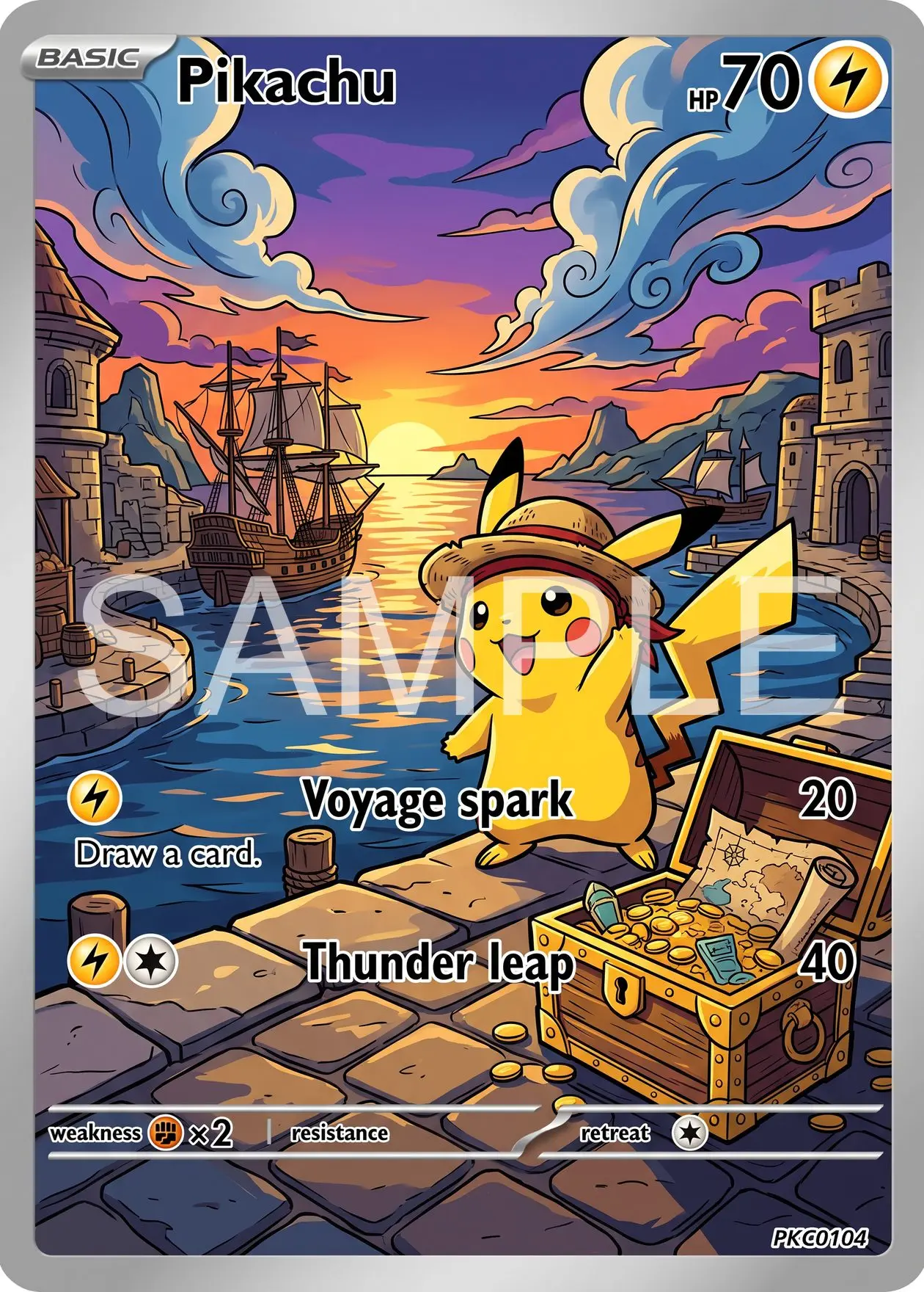 7Pcs PKM Cards PTCG Pirate Adventure Anime Style Gengar Eevee Charizard Lucario Lugia Sylveon Final Island Treasure Cards PTCG