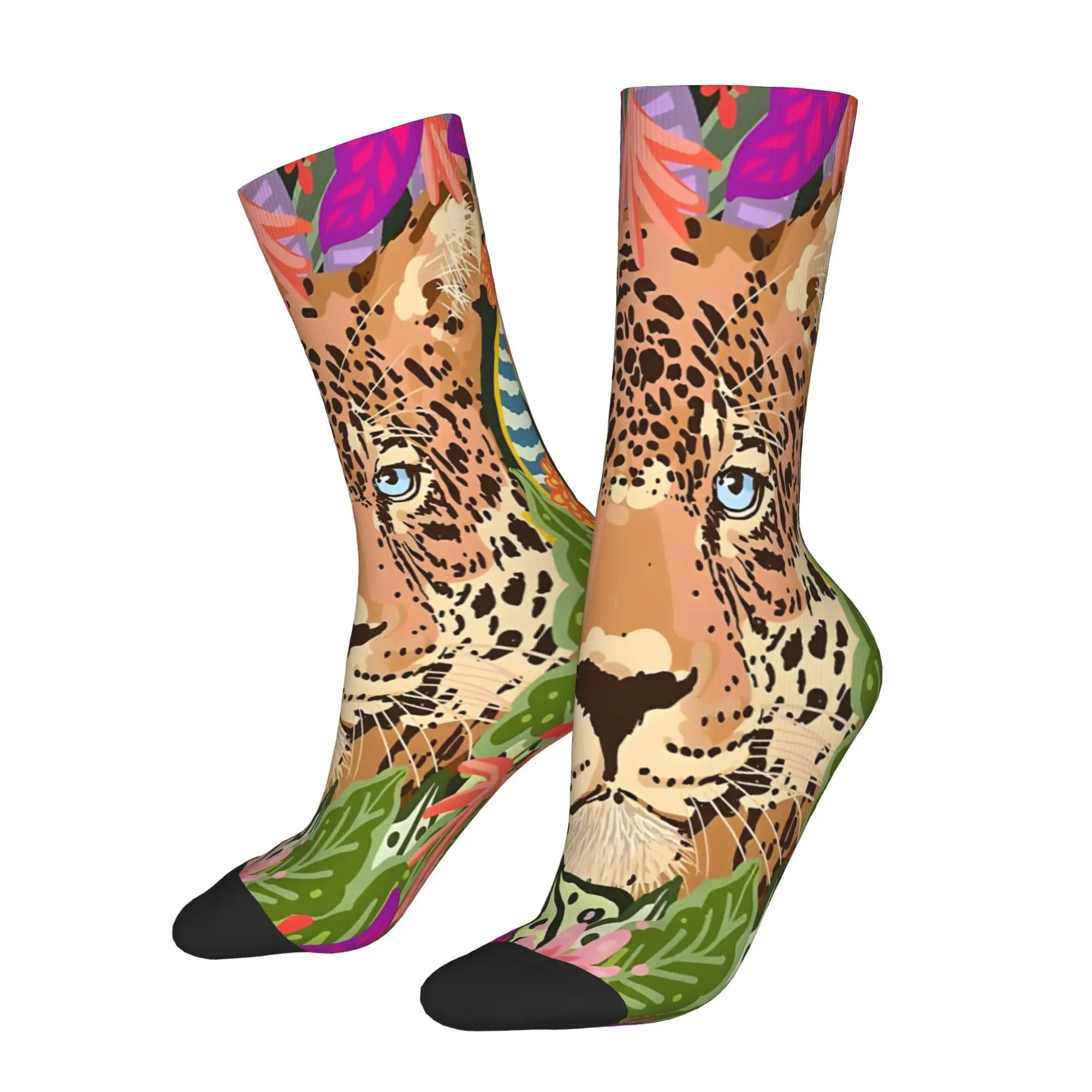 

Cheetah Socks Male Mens Women Autumn Stockings Harajuku