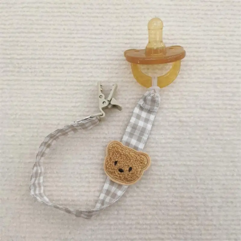 

E06F Safe & Reliable Baby Pacifier Clip Chain Cloth & Nipple Holder for Newborns