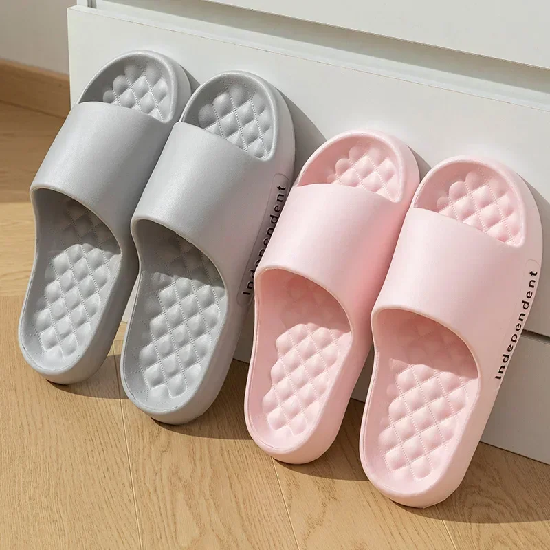 

Summer EVA Women Slippers Indoor Home Casual Flat Flip Flops Soft Sole Bathroom Non-slip Slipper Outdoor Men Beach Slides Shoe