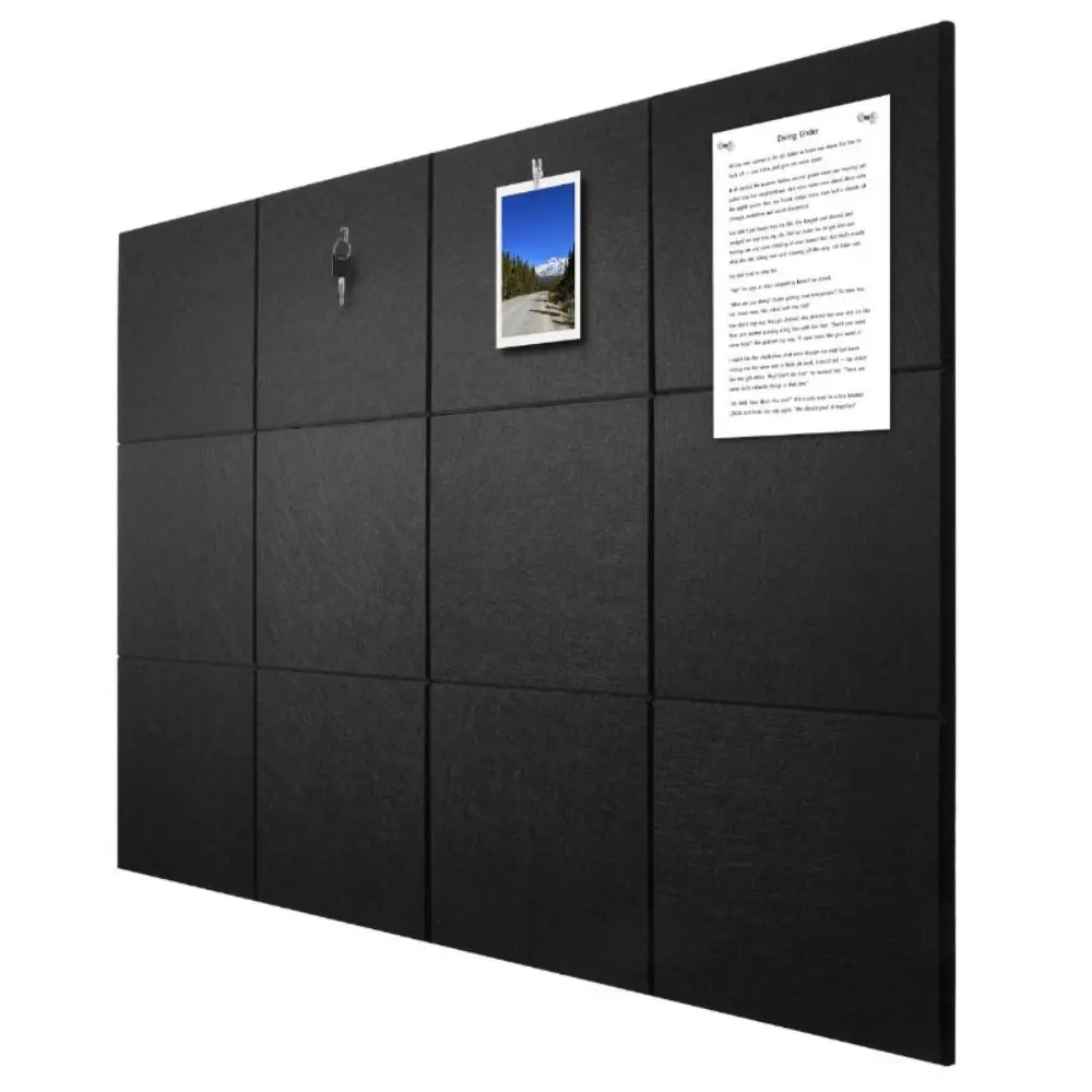 iDeal Felt Cork Boards Wall Mounted Thickened Acoustic Panel 30x30cm Self Adhesive Sound Absorbing Board Wall Organizing