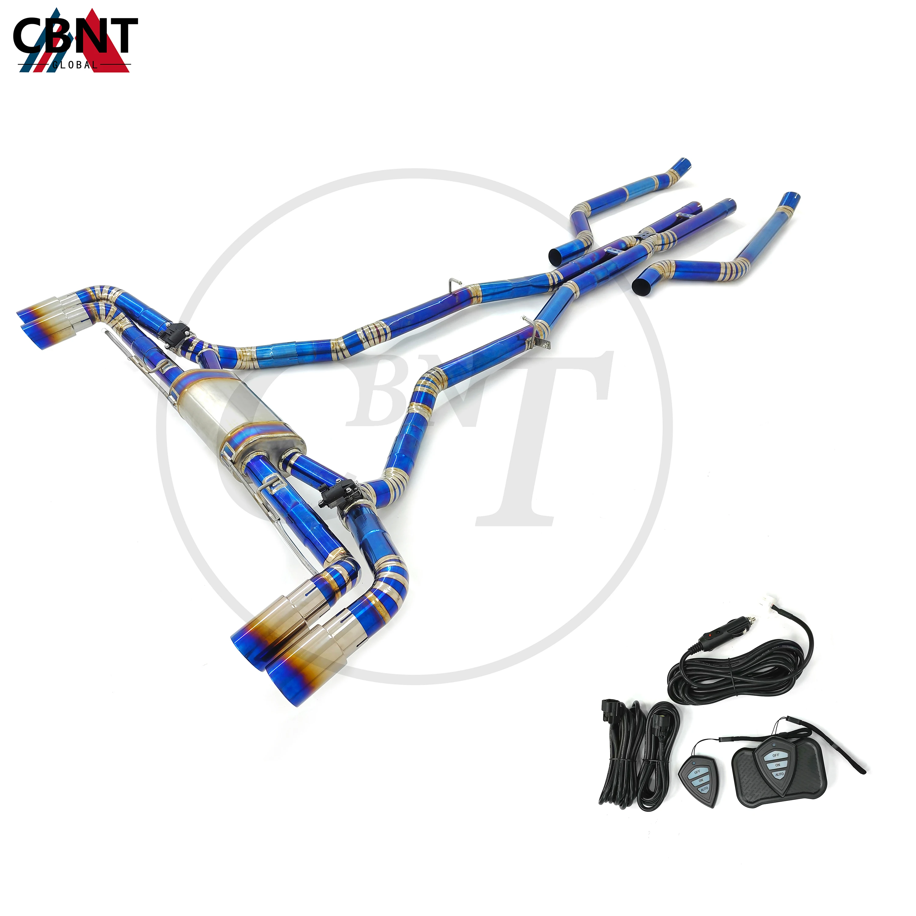 CBNT for BMW X5 G05 X6 G06 X7 G07 M50i M60i V8 4.4T Valved Exhaust Catback TC4 Titanium Alloy Exhaust-pipe with Valve Muffler