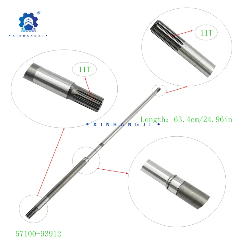 57100-93912 57100-90L10 SHAFT ASSY, DRIVE Made in Taiwan for Suzuki Outboard Motor DF9.9 DF15 DT9.9 DT15 Boat Accessories