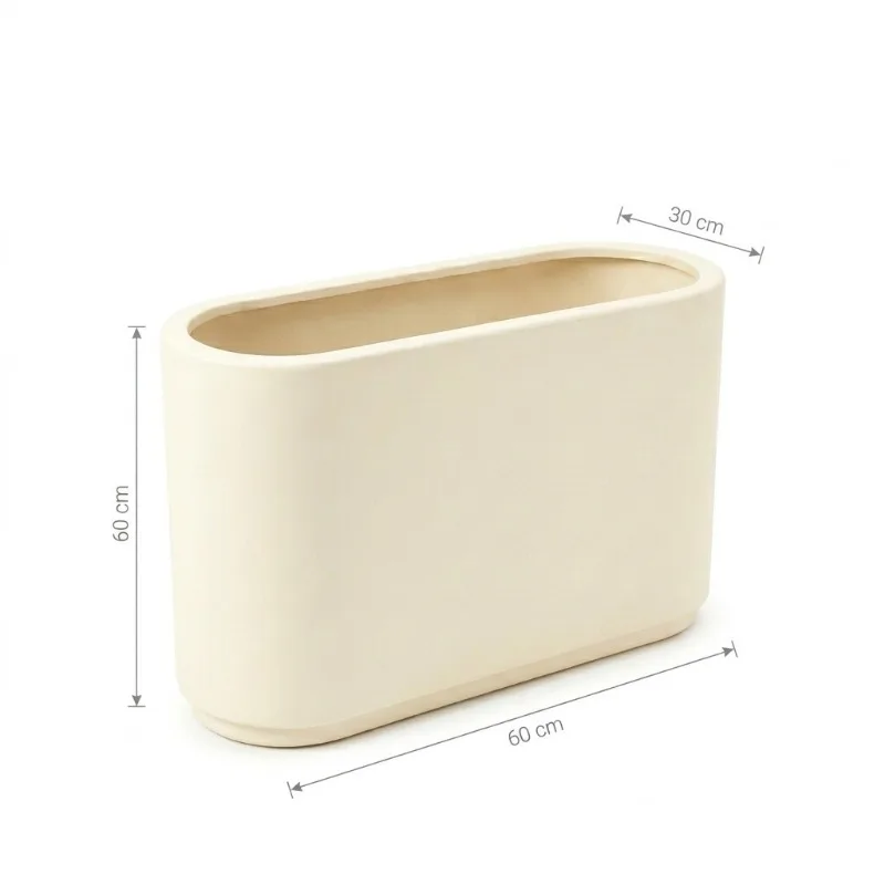 Custom Oval Stainless Steel Planter Box, Plant Container for Hotel Cafe Plaza Display