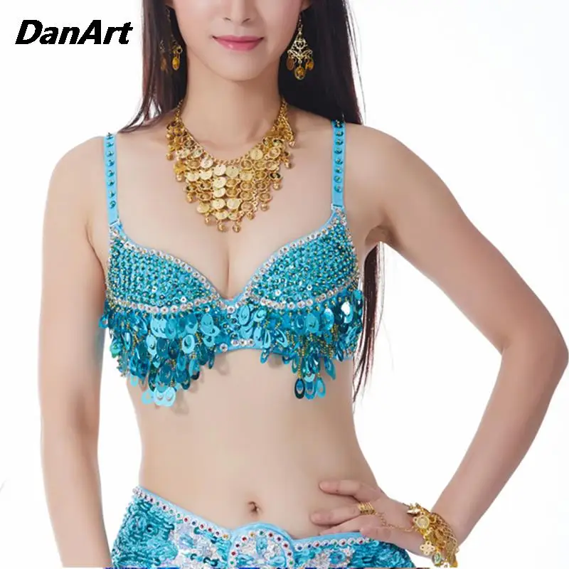 Women's Sequin Belly Dance Bras Stage Performance Clothes Sexy Ladies Belly Dance Accessories Party Festival Club Wear Bra Tops