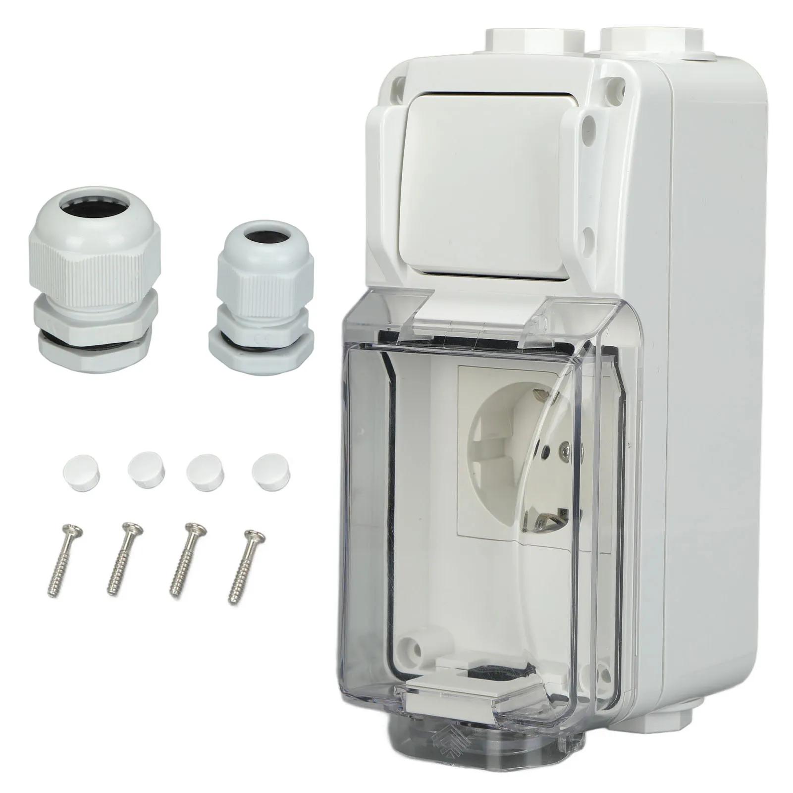 

250V 16A German Waterproof Outlet IP66 Weatherproof In Use Socket Toggle Switch for Garden