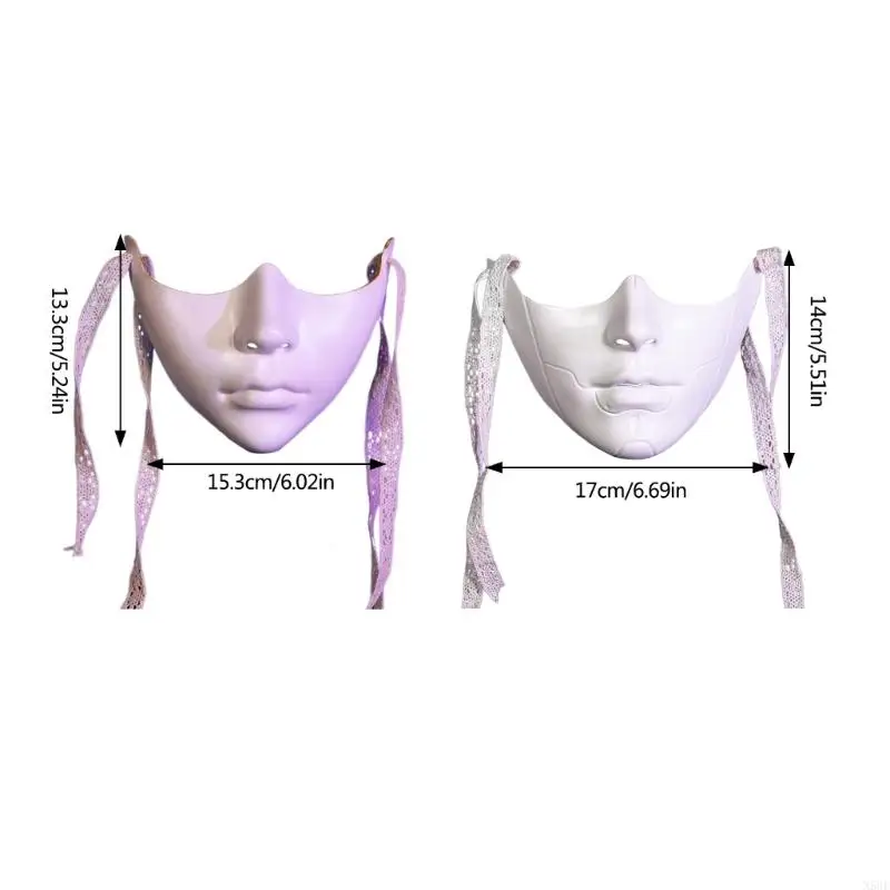 N58F Maske Halloween Kostümmaske für Frauen Männer Maskerade Dekorationsmaske