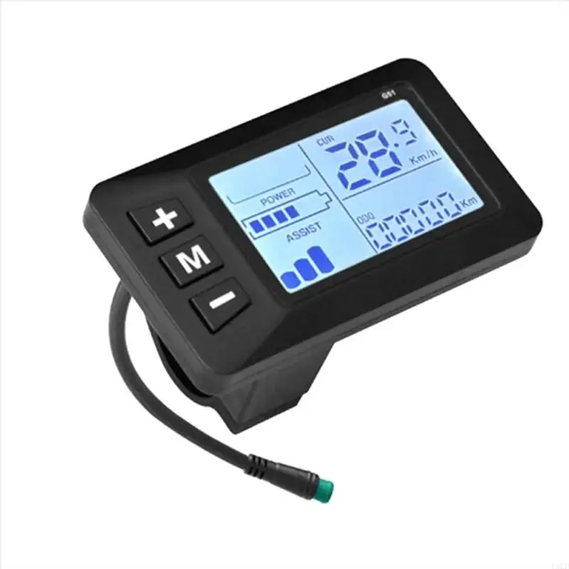 F1CF New Universal Bike Speedometer Odometer With Real Time Monitoring For 24V 36V 48V Electric Vehicles And Clear LCD Screen