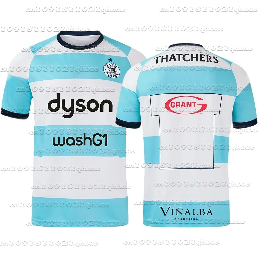 

25new Arriavl England Bath Rugby Suit Racing Suit Round Neck Neutral Fashionable Sports Comfortable Breathable Short Sleeved Top