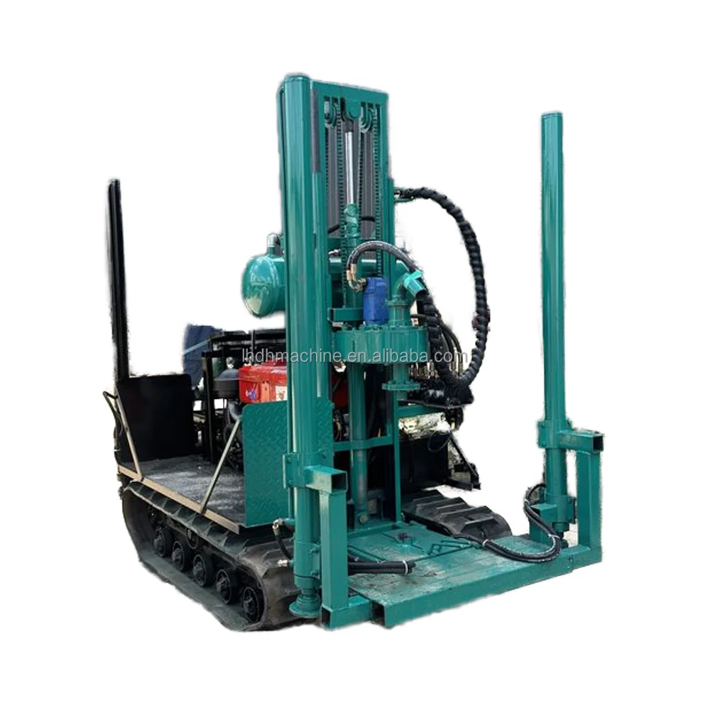 نوع المسار الديزل الهيدروليكي الصغير المحمول 200 متر الزاحف العميق شنت آلة حفر آبار المياه الدوارة #1