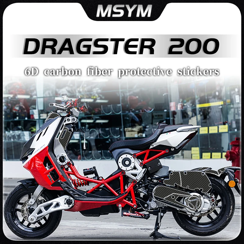 

For ITALJET DRAGSTER 200 Dragster200 Sticker 6D carbon fiber protective sticker car body film decorative sticker modification