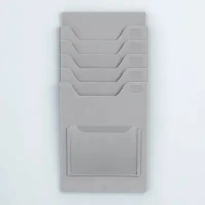 

Wall Mounted 2-Tier Rack Material Organizer Warehouse Supplies For Attendance Records Storage Rack Card