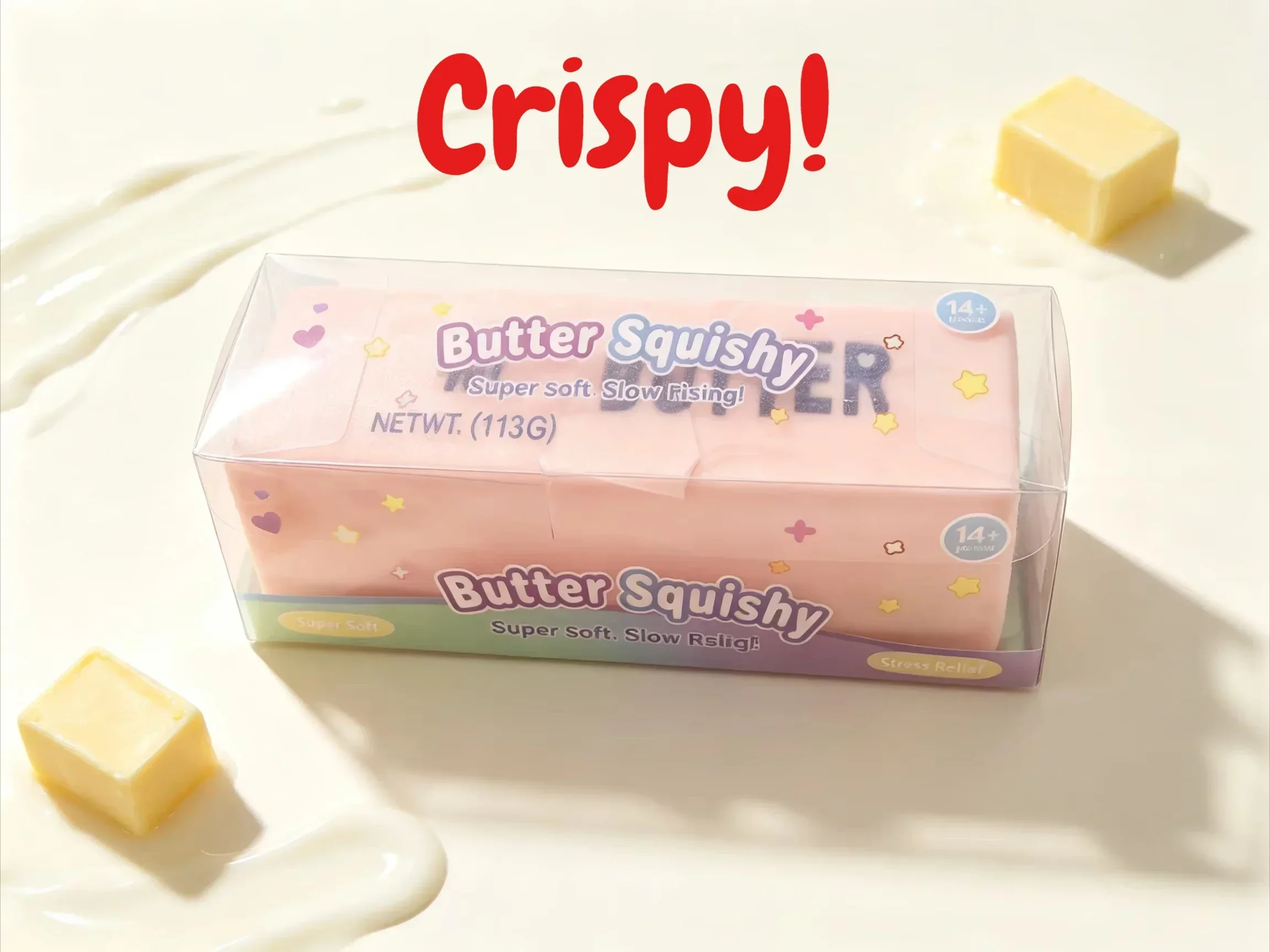 30 Stück Quetschbare Elastische Butter-Sticks Fidget-Spielzeug Käse Stressabbau-Spiel Dekompressions-Streichel-Squeeze-Spielzeug zur Angstlinderung – Detail 19