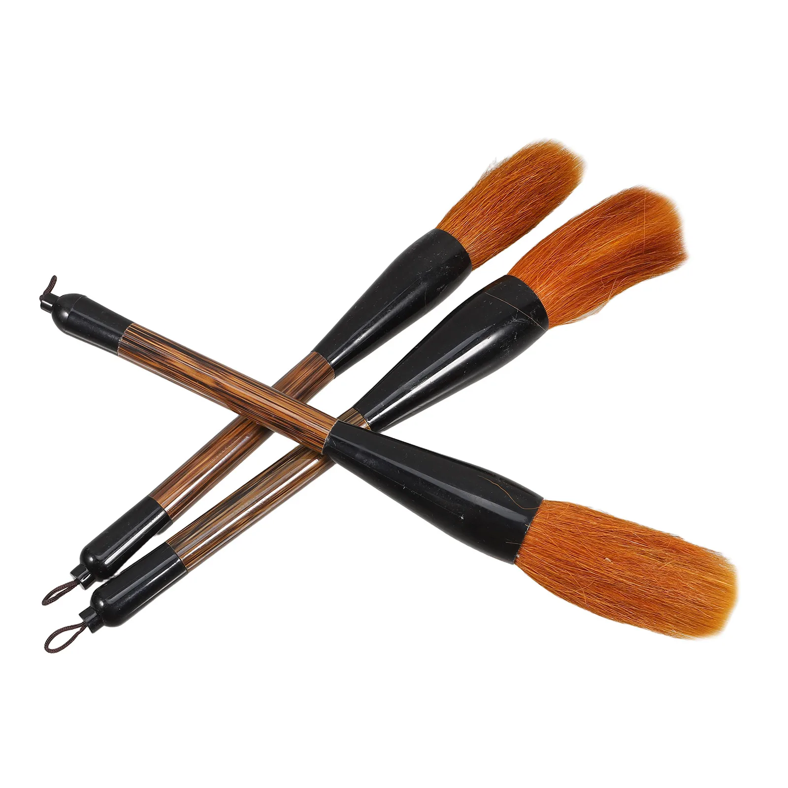 

3 Pcs Large Brush Chinese Landscape Painting Ink Artist Calligraphy for Beginners Wood Wolf
