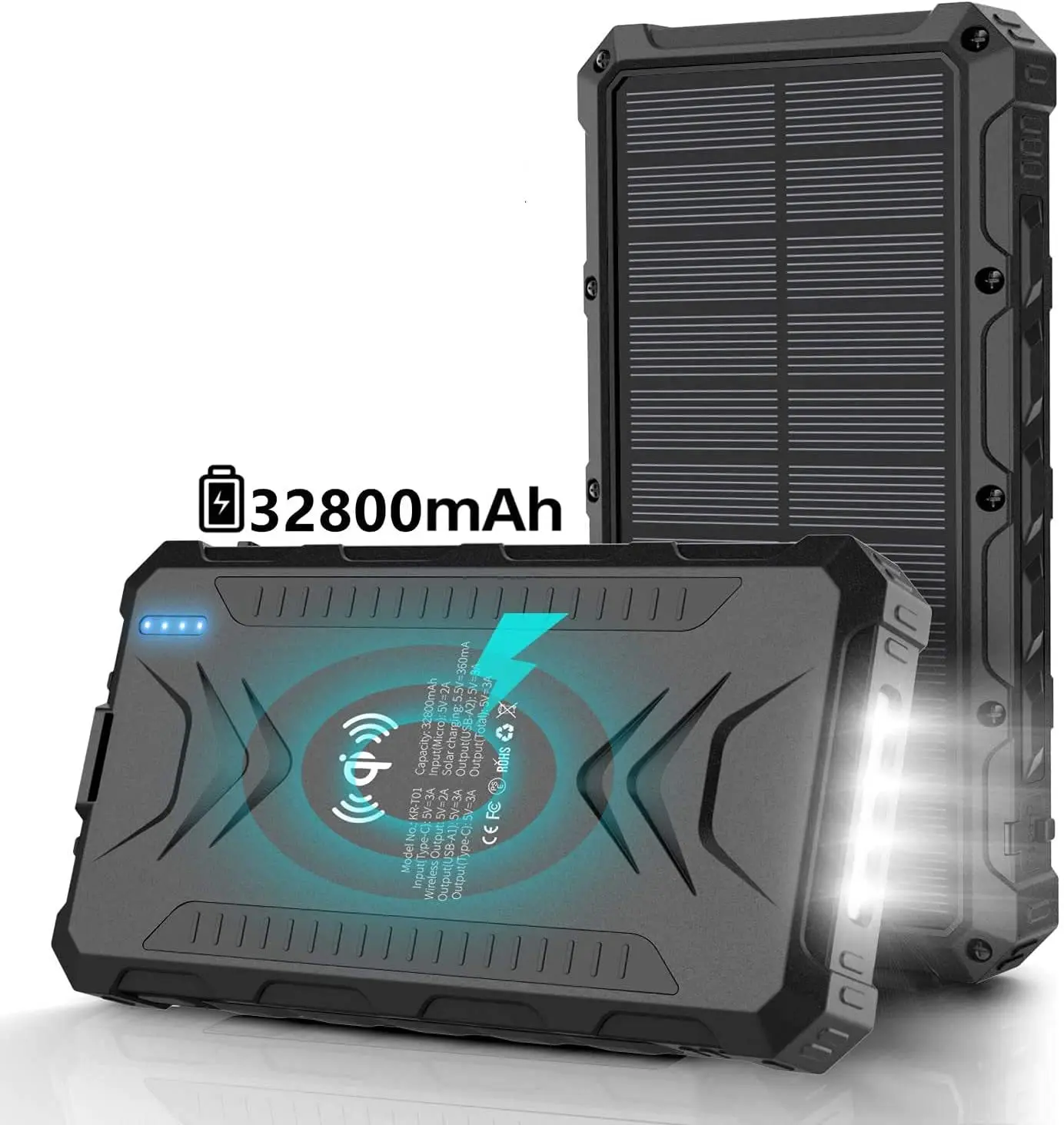 

30000mAh Waterproof Outdoor Solar Power Bank Dual USB Travel Outdoor Solar Mobile Phone Charger Solar Powerbanks for Camping