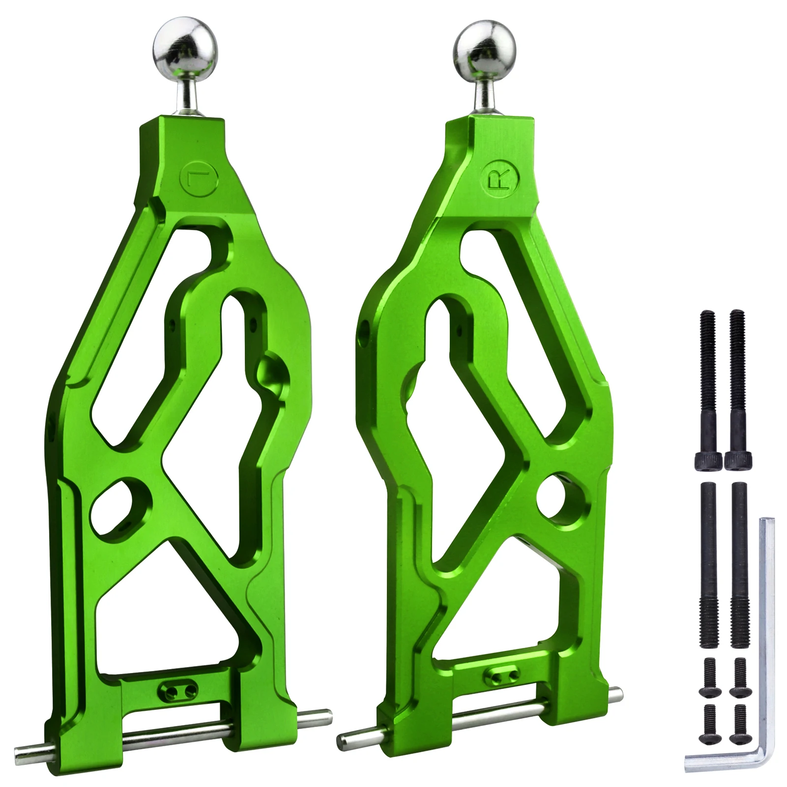 HobbyPark Front Lower Suspension Arms for ARRMA Kraton 8S BLX 1/5 RC Truck, Replace ARA330589 Green (1 Pair)