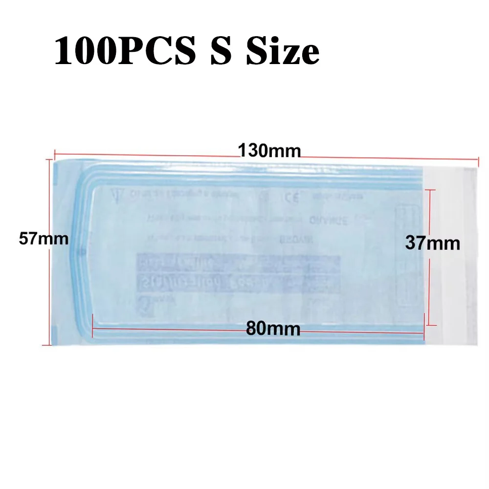 100PCS Selbstdichtende Sterilisation Beutel Taschen 7 Größe Einweg Nail art Desinfektion Tasche Tattoo Nagel Dental Werkzeug Lagerung Tasche