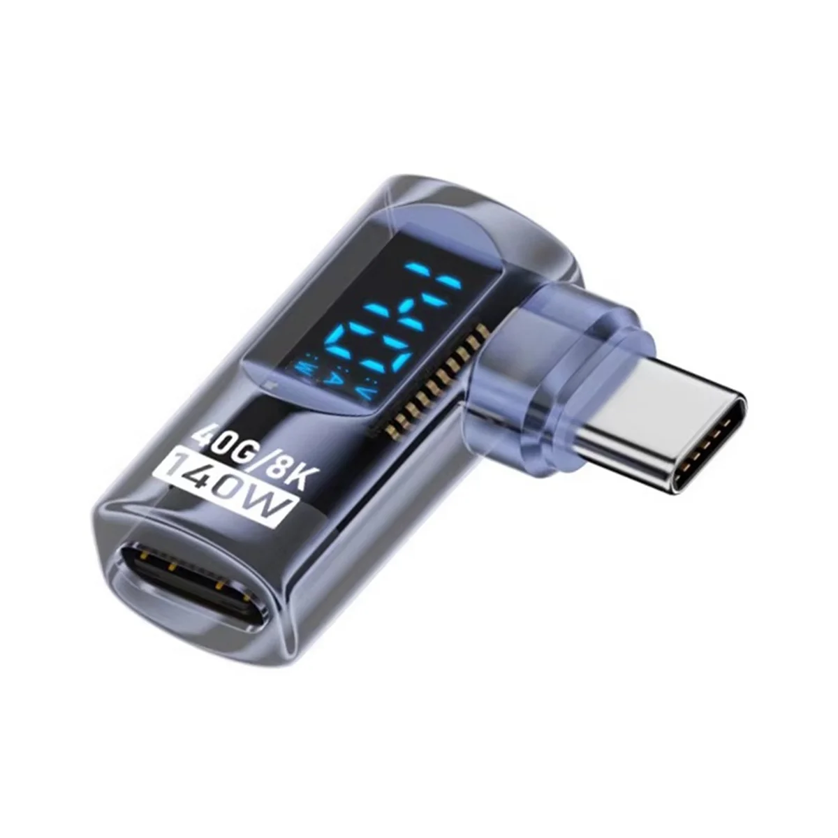 A72Z 90 Degree USB C Adapter Right Angle U Shape Type C Adapter 40Gbps Data Transfer PD 140W USB4.0 8K 60Hz Converter, A