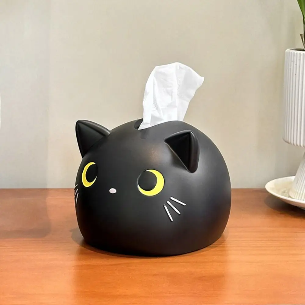 Slapen Zitten Kat Tissue Box Ornament Figuur Model Decoratieve Cartoon Kat Model Anime Cartoon Tissue Opbergdoos Kinderen/
