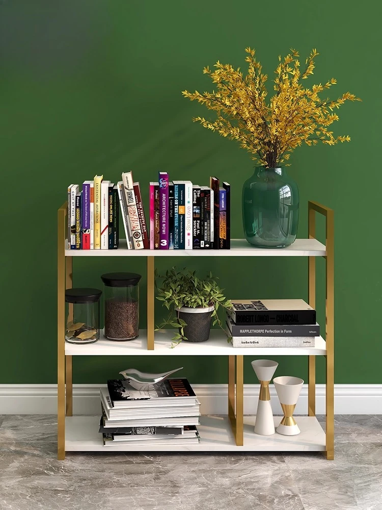 Bookshelf shelf edge wall rack solid wood storage rack multi-layer living room locker floor